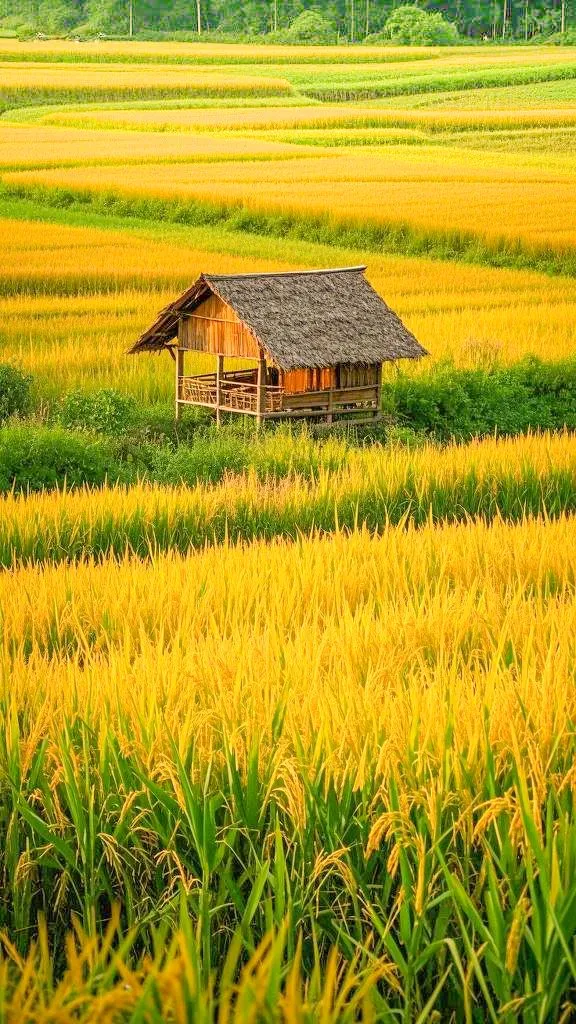 anh-dong-que-co-ngoi-nha-tranh Vẻ đẹp truyền thống của làng quê Việt Nam luôn là nguồn cảm hứng bất tận trong dòng chảy hiện đại