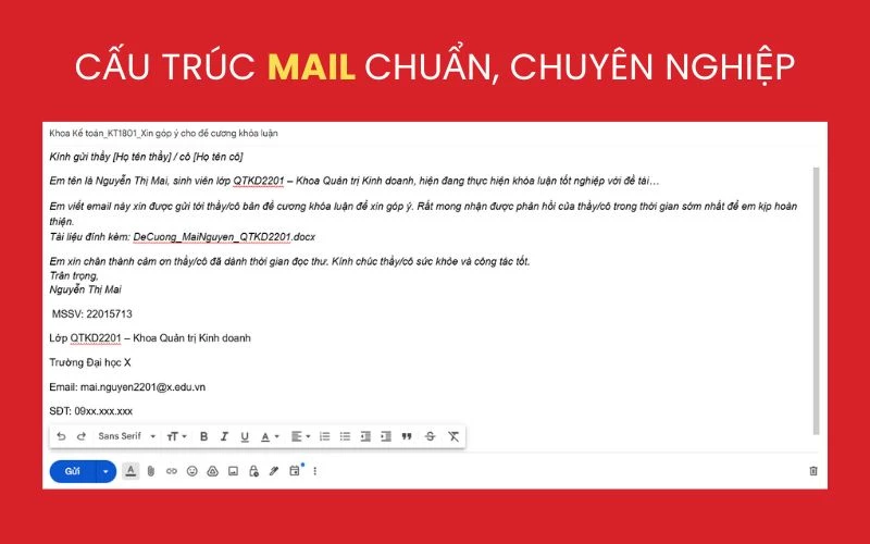 cau-truc-mail-chuan-va-chuyen-nghiep Một email chuyên nghiệp cần có cấu trúc logic và đầy đủ thông tin