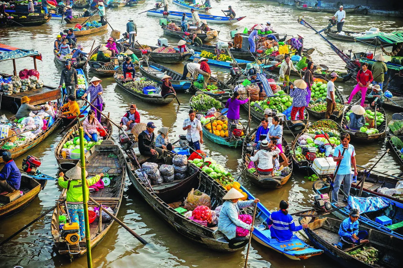 cho20noi Chợ nổi biểu tượng của văn hóa sông nước và sự phóng khoáng của người dân Nam Bộ