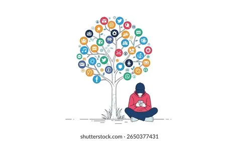 connecting-world-through-social-media-260nw-2650377431 Mỗi hành động trên không gian mạng đều để lại dấu chân số ảnh hưởng trực tiếp đến uy tín cá nhân và cộng đồng