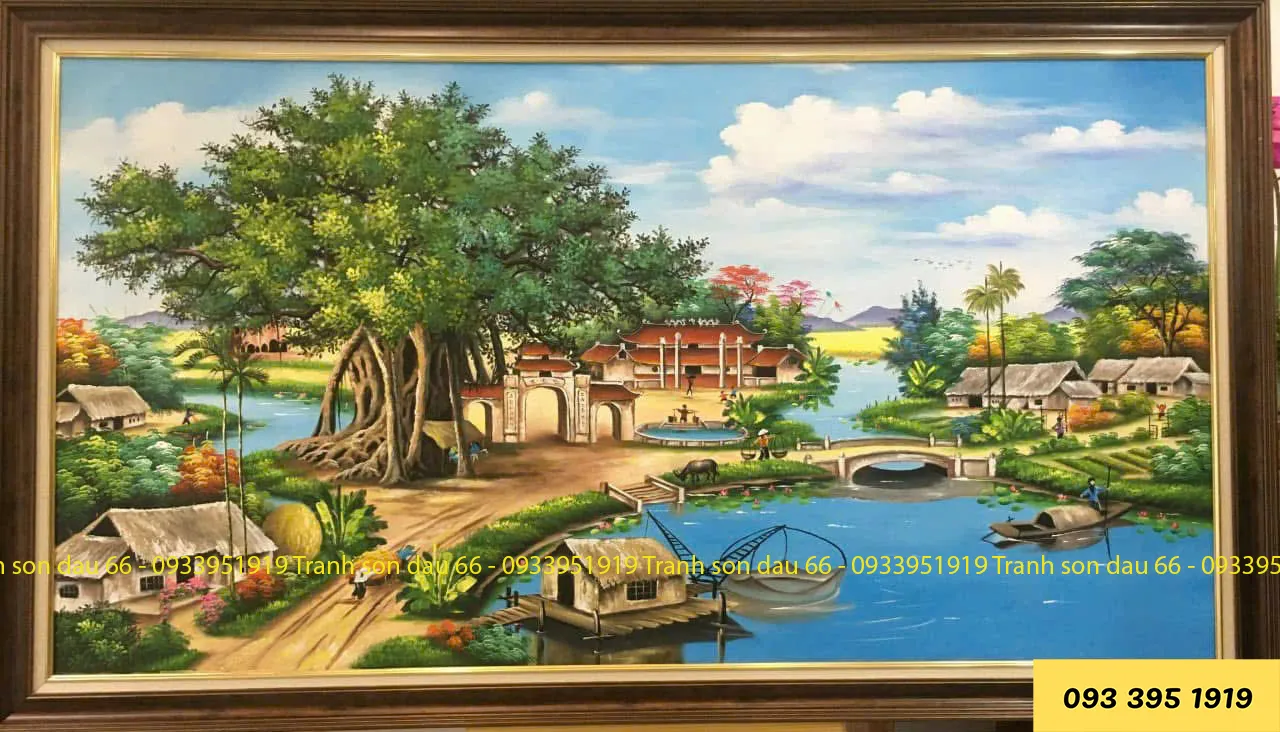 tranh-dong-que-9-1 Văn hóa Việt Nam gắn liền với hình ảnh làng quê và những giá trị truyền thống bền vững